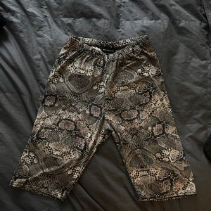 PRETTYLITTLETHING SNAKE SKIN SHORTS